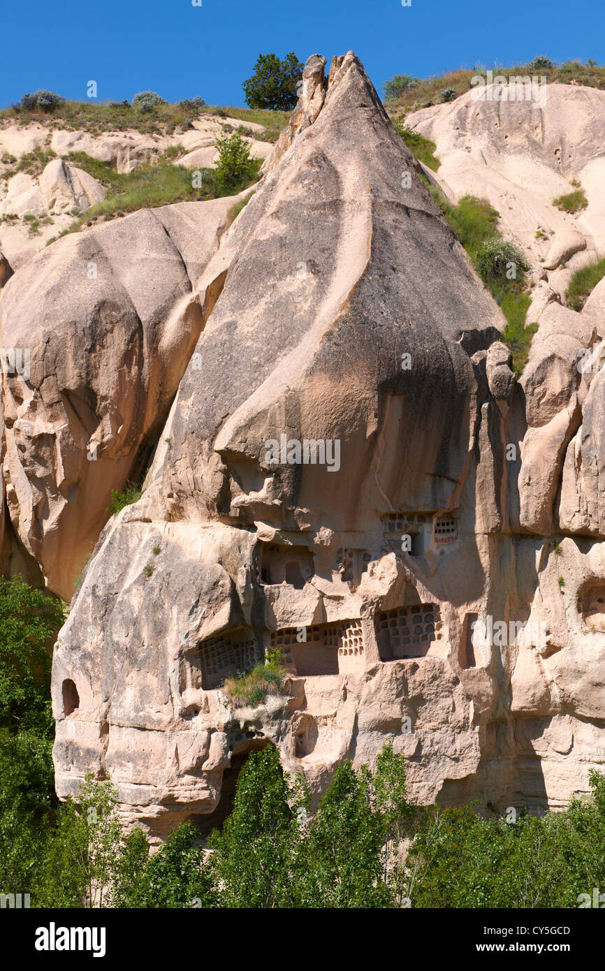 Außenansicht der frühchristlichen Felskirche von Göreme [ Goreme ] Freilichtmuseum, Kappadokien Türkei Stockfoto