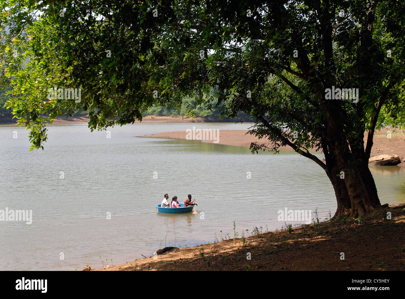 See im Baralikkadu Eco-Ausflugsziel im Athikkadavu Bereich der Western Ghats in der Nähe von Coimbatore, Tamil Nadu, Indien Stockfoto