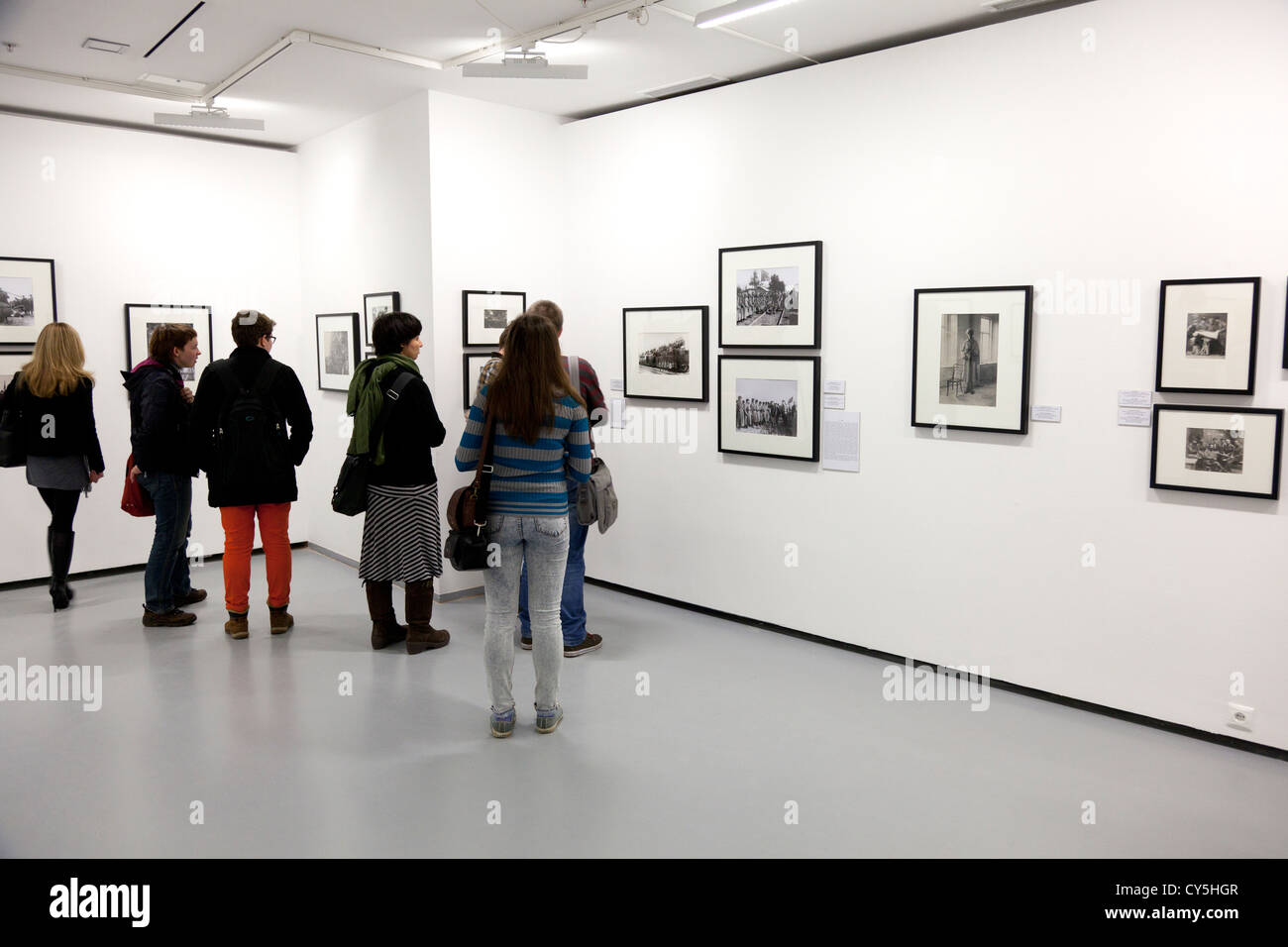 Besucher dieser Seite von Ausstellung von Fotografien von Russland 1918-1940, Moskau Stockfoto
