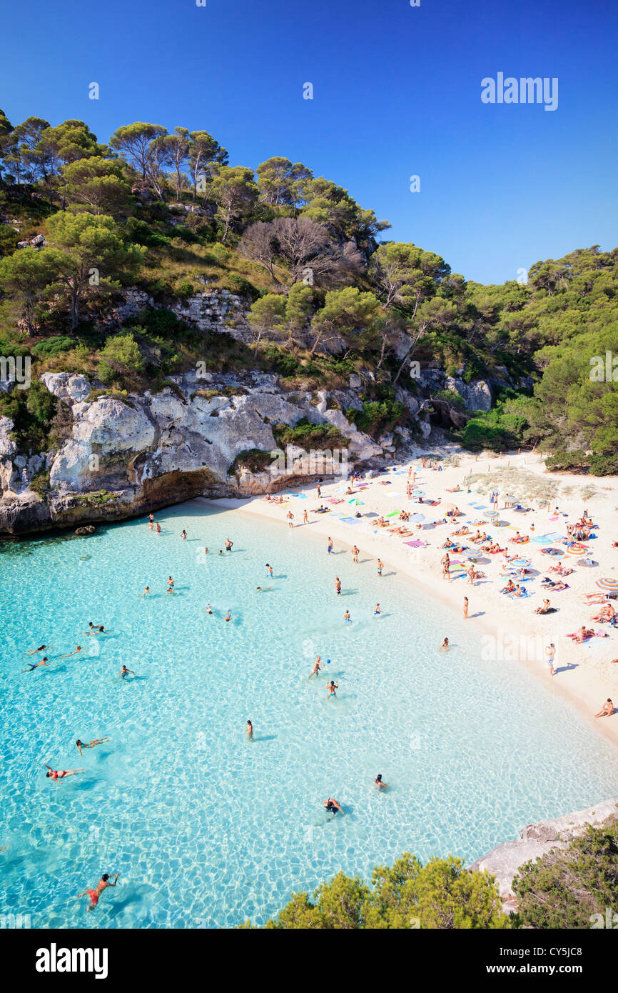 Spanien, Balearen, Cala Macarelleta Strand Stockfoto