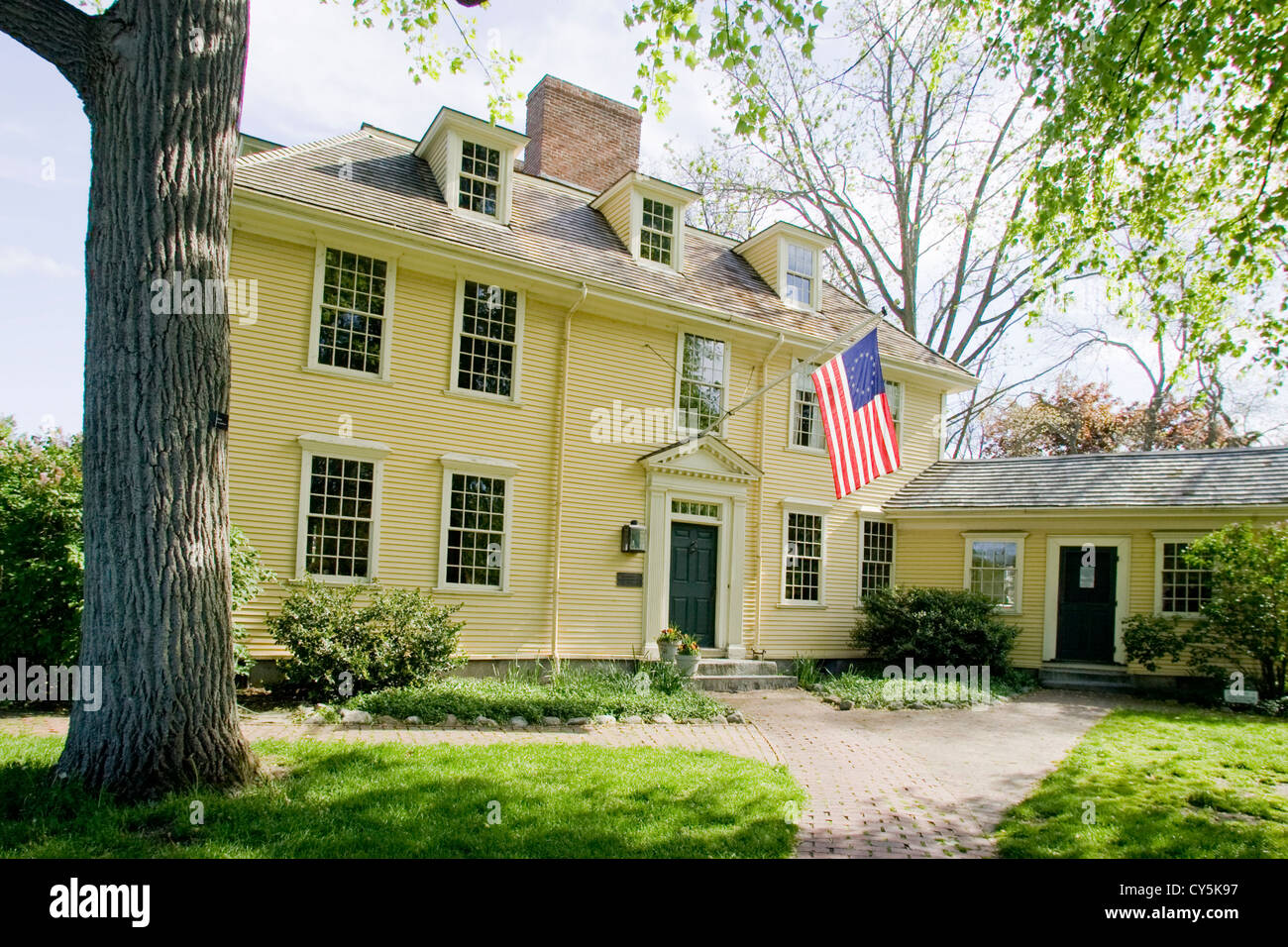 Die Buckman Tavern in Lexington, MA Stockfoto