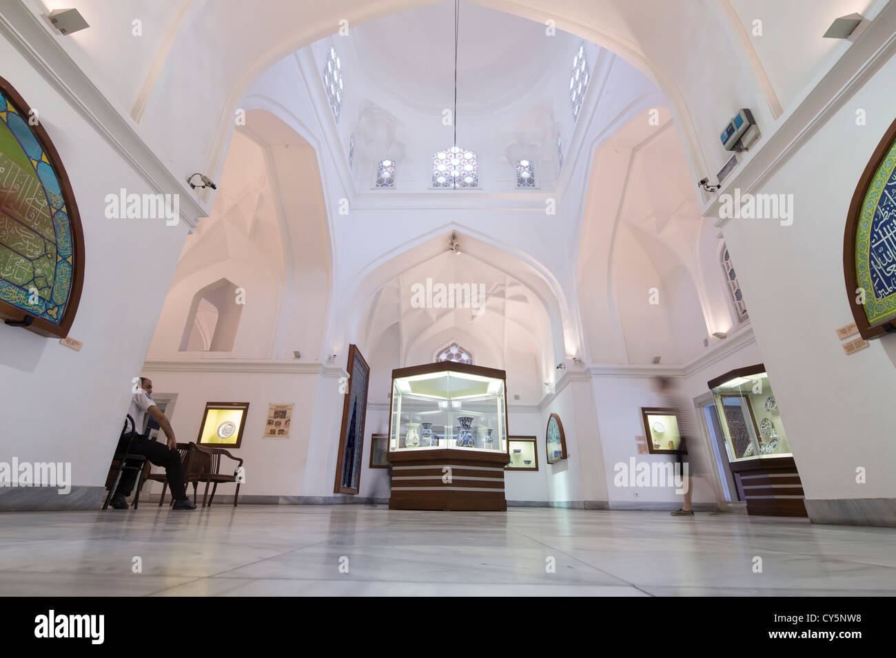 gewölbte Innenraum, gefliest Kiosk (Türkisch: Çinili Köşk) Pavillon, Topkapi Palast, Istanbul, Türkei Stockfoto