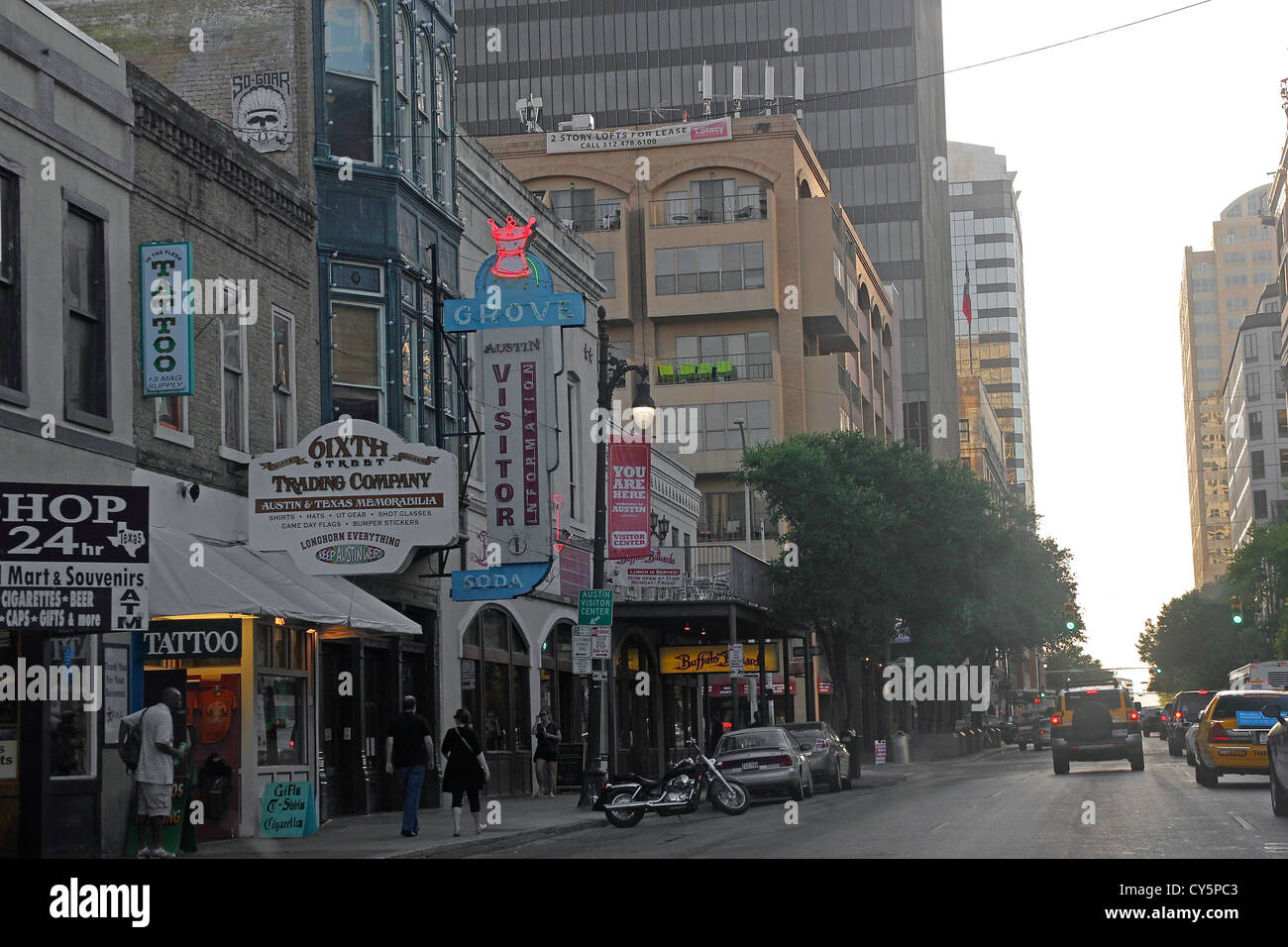 Sixth Street, Austin, Texas Stockfoto