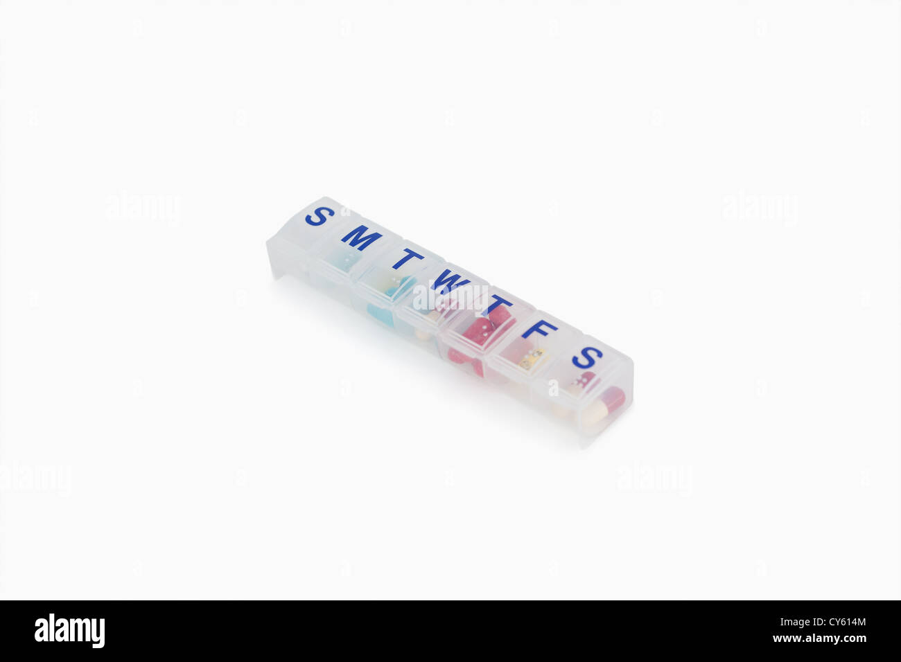 Wöchentliche Pille Veranstalter Stockfoto