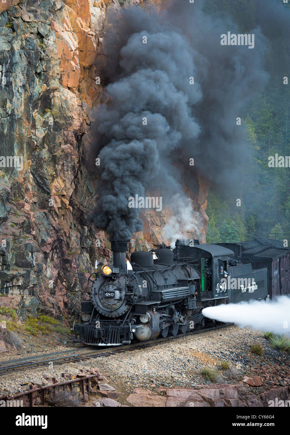 Durango-Silverton Narrow Gauge Railroad Stockfoto