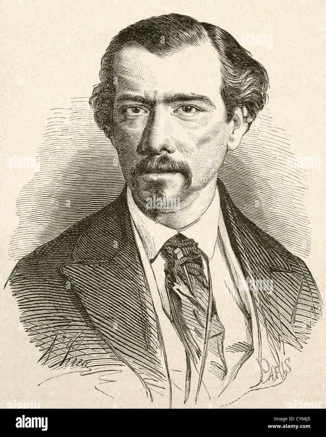 Tomás Rodríguez y Díaz Rubí, 1817-1890. Spanischer Dramatiker und Politiker. Stockfoto
