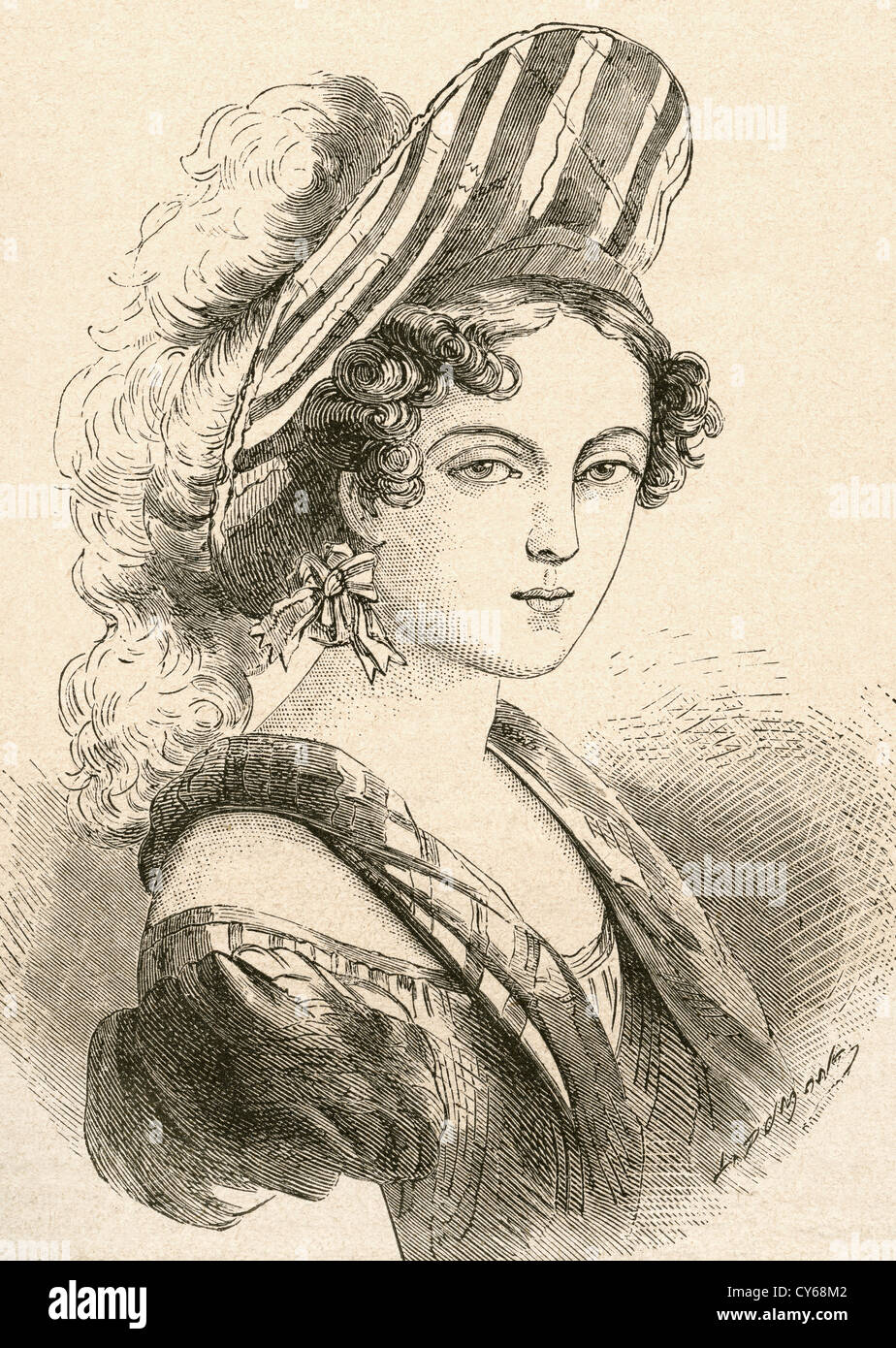 Henriette Sontag, spätere Gräfin Rossi, 1806 – 1854. Deutsche Sopranistin. Stockfoto