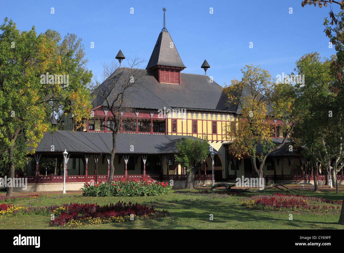 Serbien, Vojvodina, Palic, große Terrasse, historische Architektur