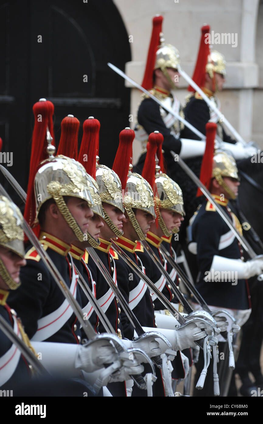 Soldaten am Horseguards in London Stockfoto