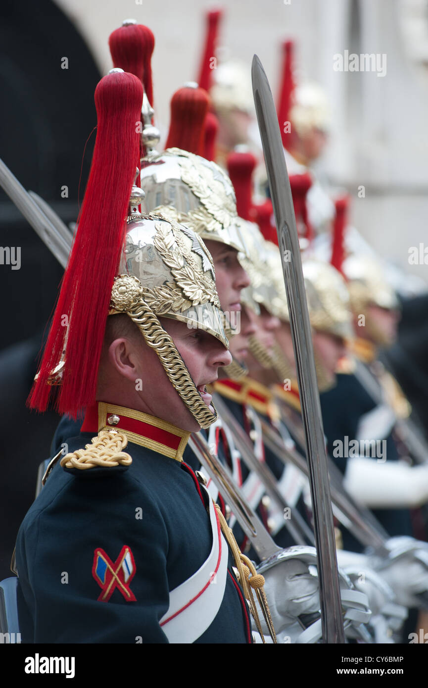 Soldaten am Horseguards in London Stockfoto