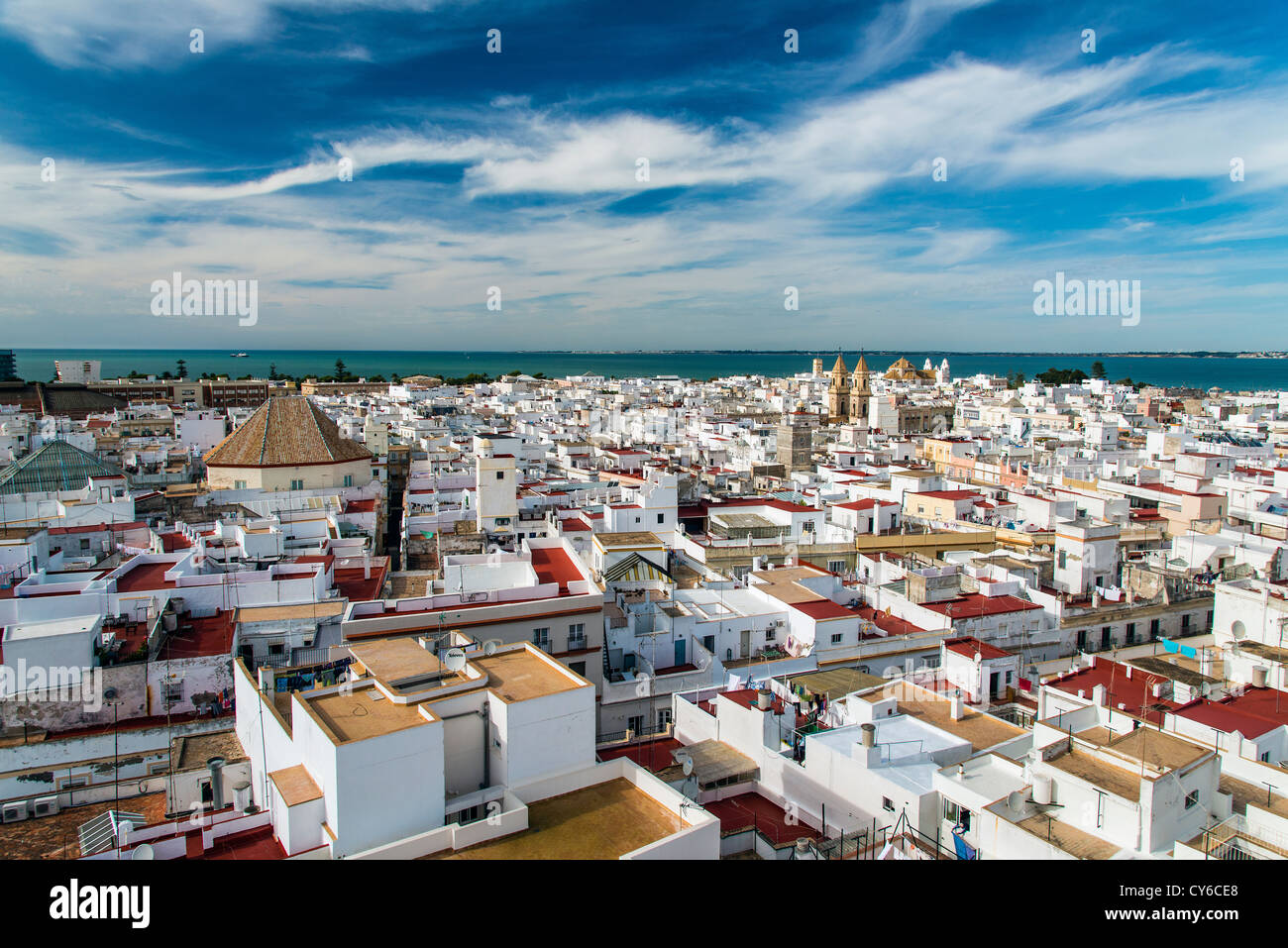 Panoramablick über Cadiz, Andalusien, Spanien Stockfoto