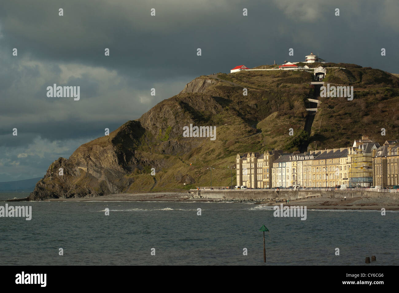 Die Cliff Railway auf Constitution Hill, Aberystwyth. Stockfoto