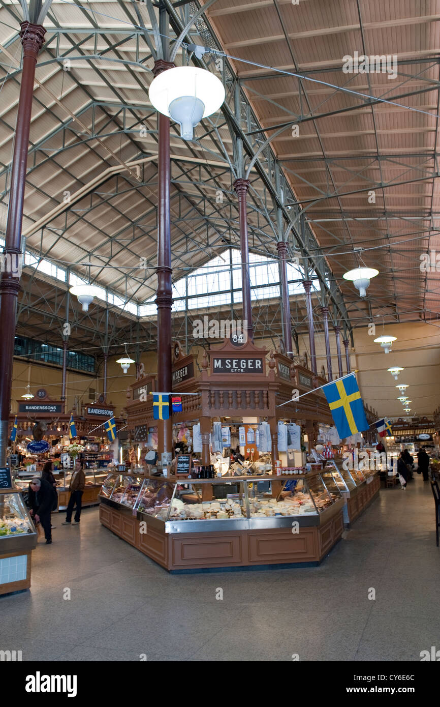 Ostermalmshallen Lebensmittel-Markthalle in Stockholm Stockfotografie -  Alamy