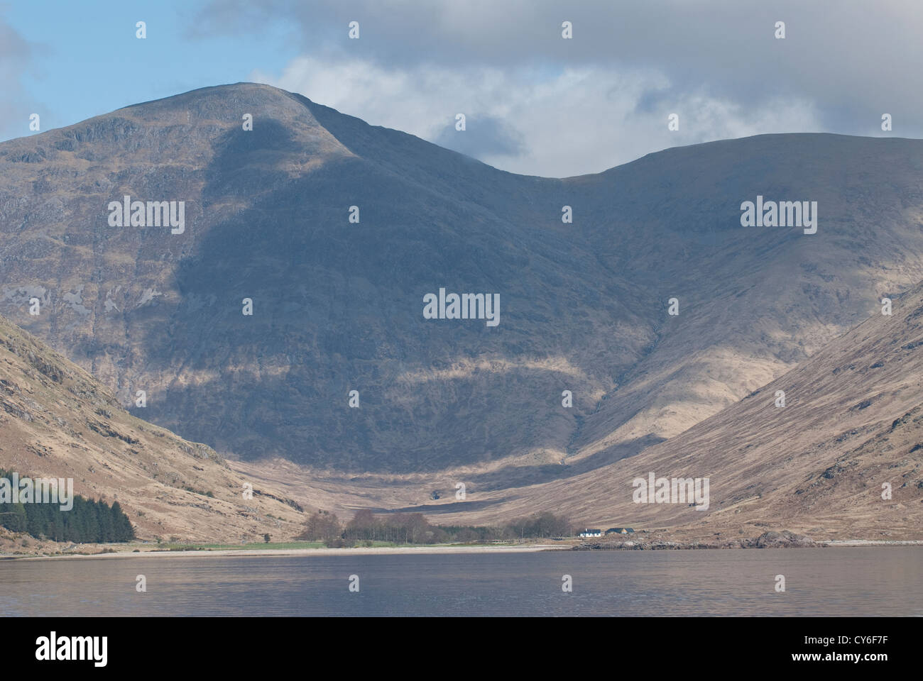 U-förmigen Tal auf der Küste von Loch Linnhe, NW-Schottland Stockfoto