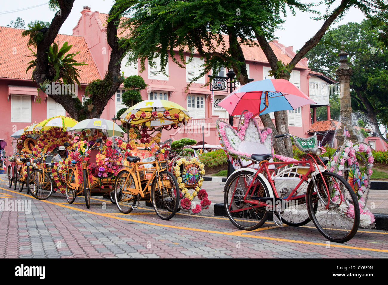 Velo-Rikscha in Malacca, Malaysia Stockfoto