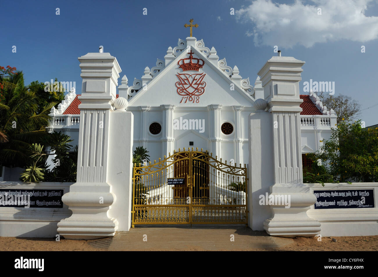Dänische Kirche in Indien Stockfoto
