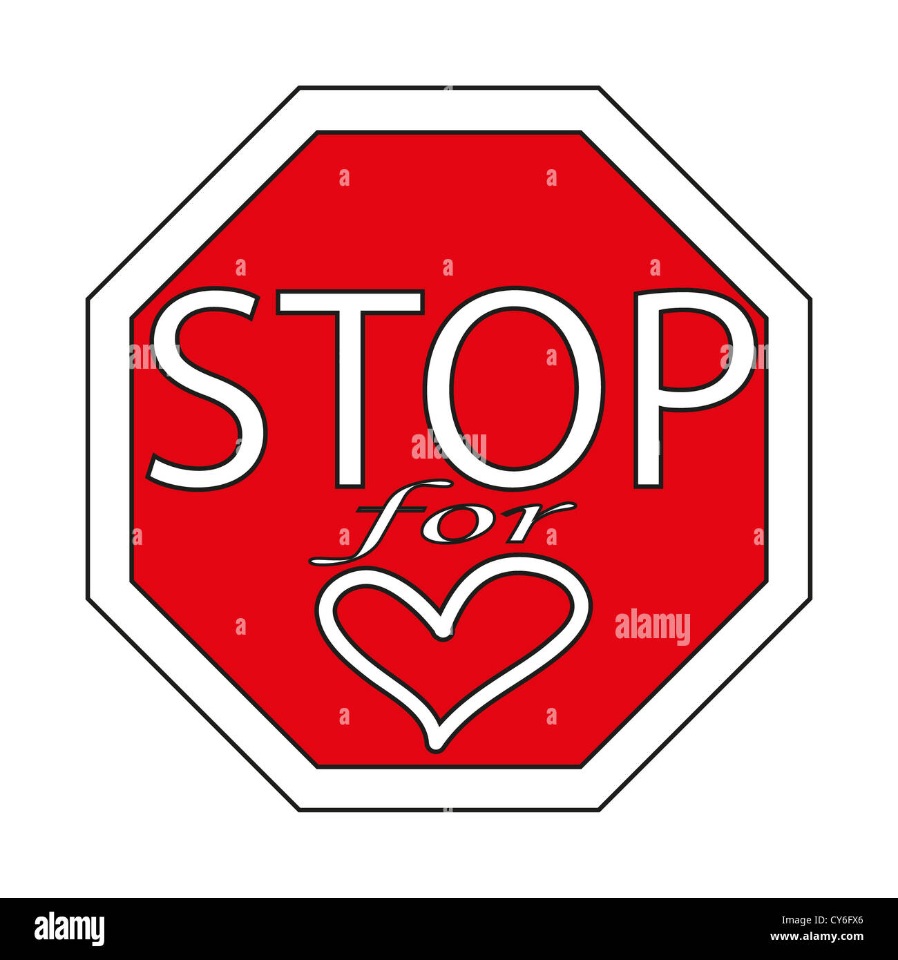 Vektor-Illustration, Stop für die Liebe Stockfoto