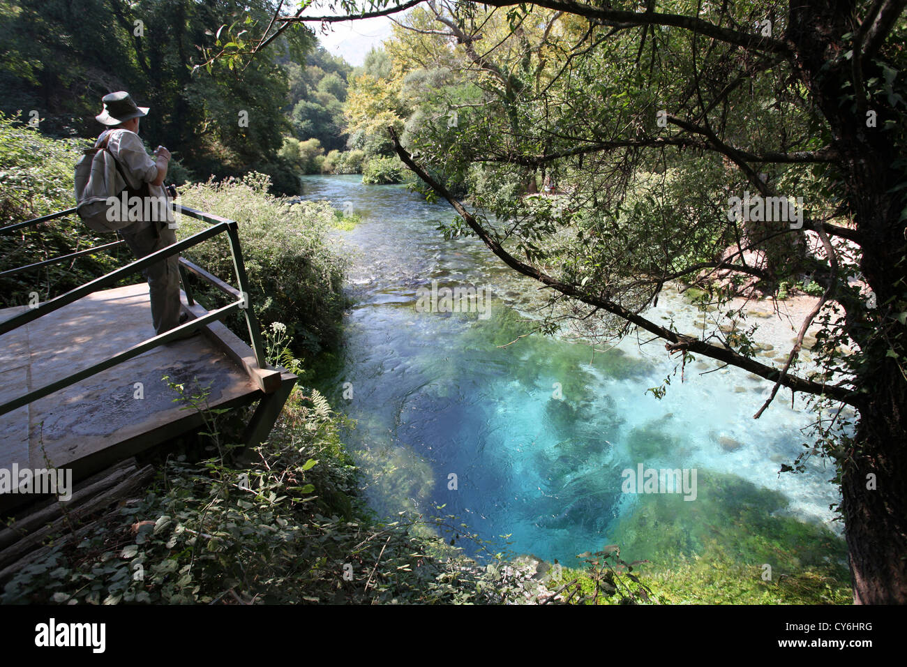 Das blaue Auge in Albanien Stockfoto