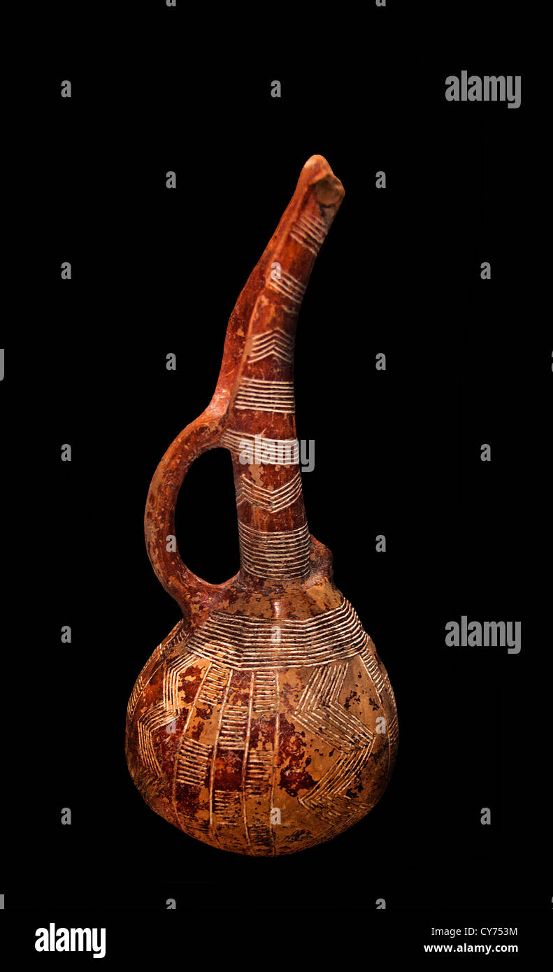 Terracotta Krug Alambra zyprischen III mittleren zyprischen ich ca. 2000 – 1800 v. Chr. 23 Vase aus Alambra Zypern Griechisch Griechenland Stockfoto