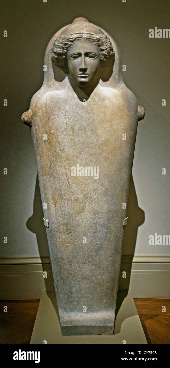 Marmor-Menschenaffen Sarkophag 5. Jh. v. Chr. Kultur Graeco phönizischen 222 cm Phoenicia semitischen Griechisch Griechenland Stockfoto