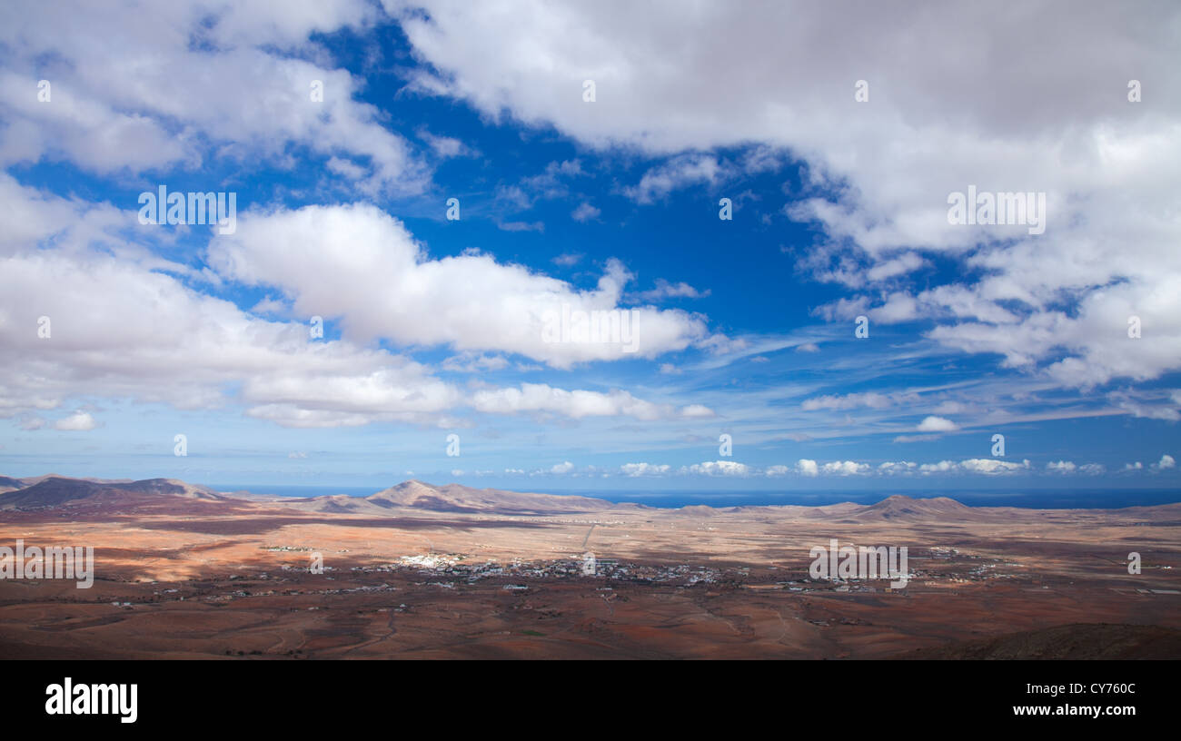 Zentrale Fuerteventura, Blick von El Pinar de Betancuria Stockfoto