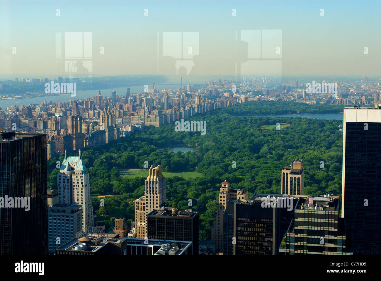 Hohen Blick Uber Den Central Park In Manhattan Von Der