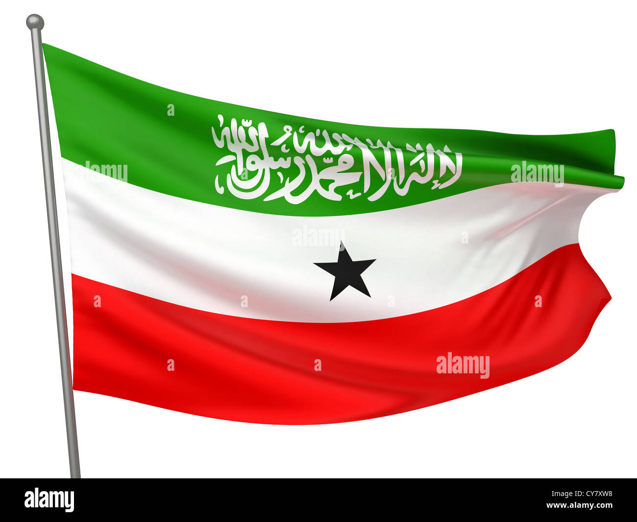 Somaliland Nationalflagge - alle Länder-Sammlung - isolierte Bild Stockfoto