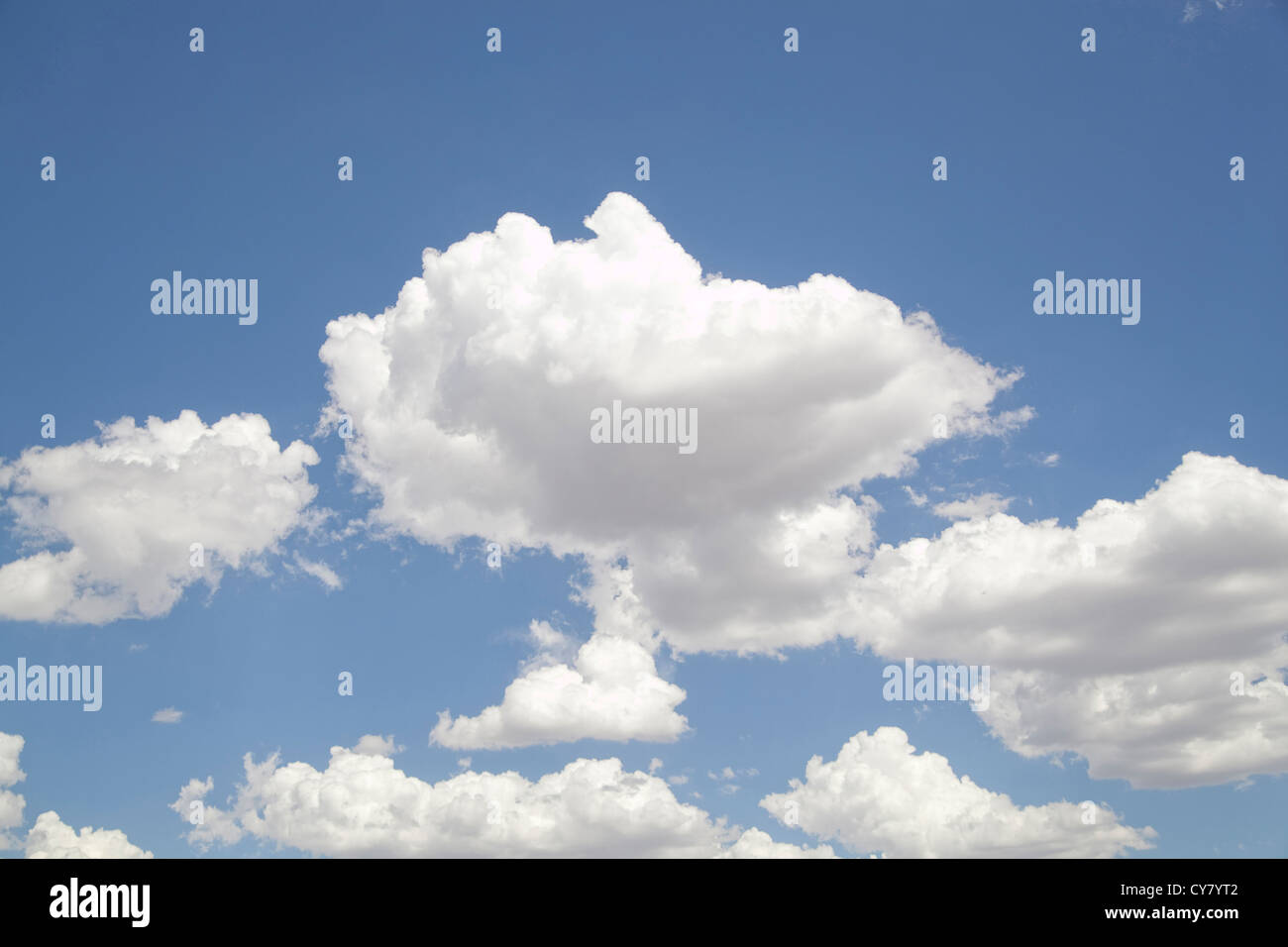 Blauer Himmel in Cheyenne Stockfoto