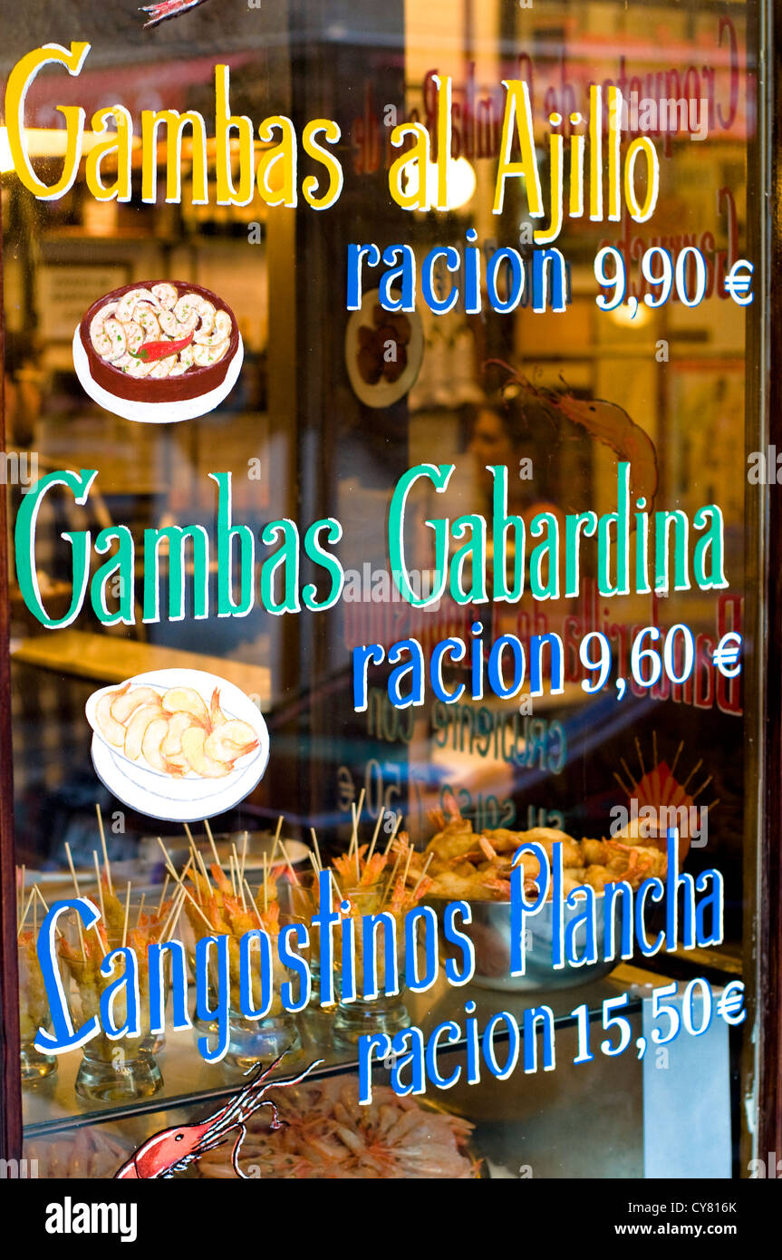 Tapas-Bar, Madrid, Spanien Stockfoto