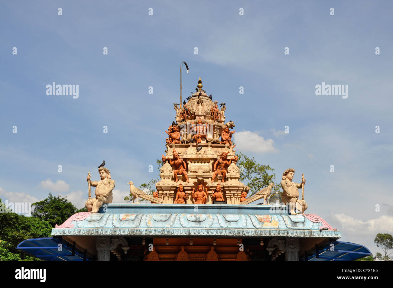 Hindu-Schrein in Tempel Höhle am Batu-Höhlen, Kuala Lumpur, Malaysia, Südost-Asien Stockfoto