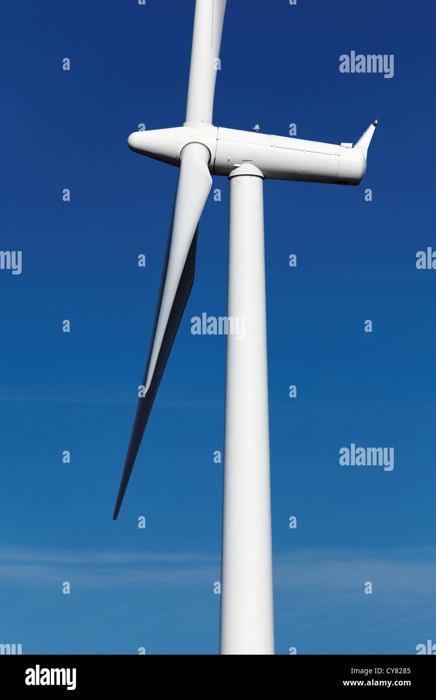 Windkraftanlage im Windpark Windy Wohnungen Heuhaufen Butte, Columbia Hills, Goldendale Klickitat County, Washington, USA Stockfoto