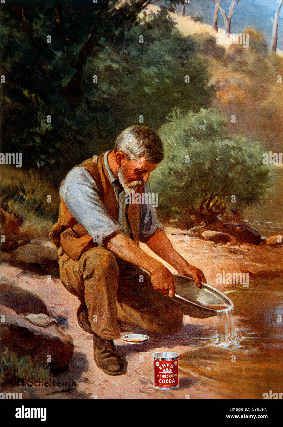 Goldsucher, Gemälde von j.h. Scheltema, ca. 1909 Stockfoto