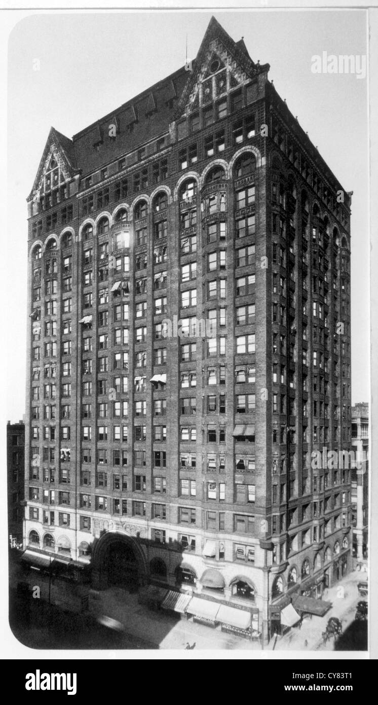 Freimaurertempel, Chicago, Illinois, USA, das höchste Gebäude der Welt zur Zeit des Baus, Circa 1892 Stockfoto