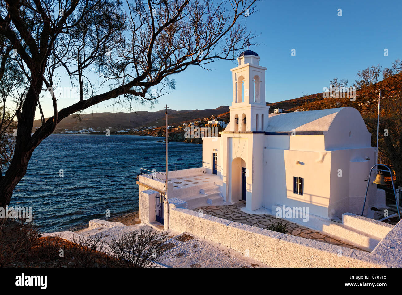Die Kapelle Timios Stavros in Insel Tinos, Griechenland Stockfoto