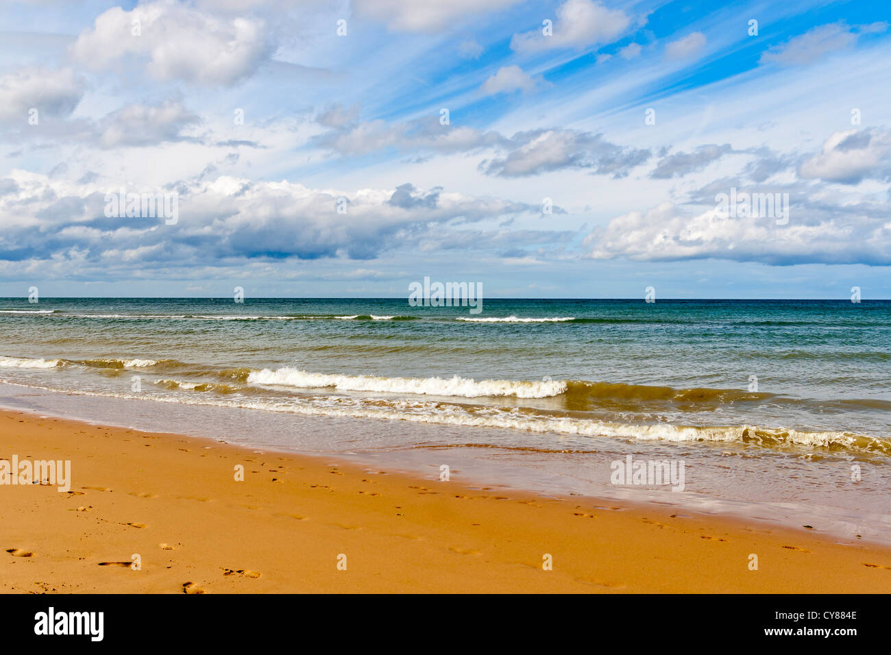 Omaha Beach, eines der d-Day Strände der Normandie, Frankreich Stockfoto