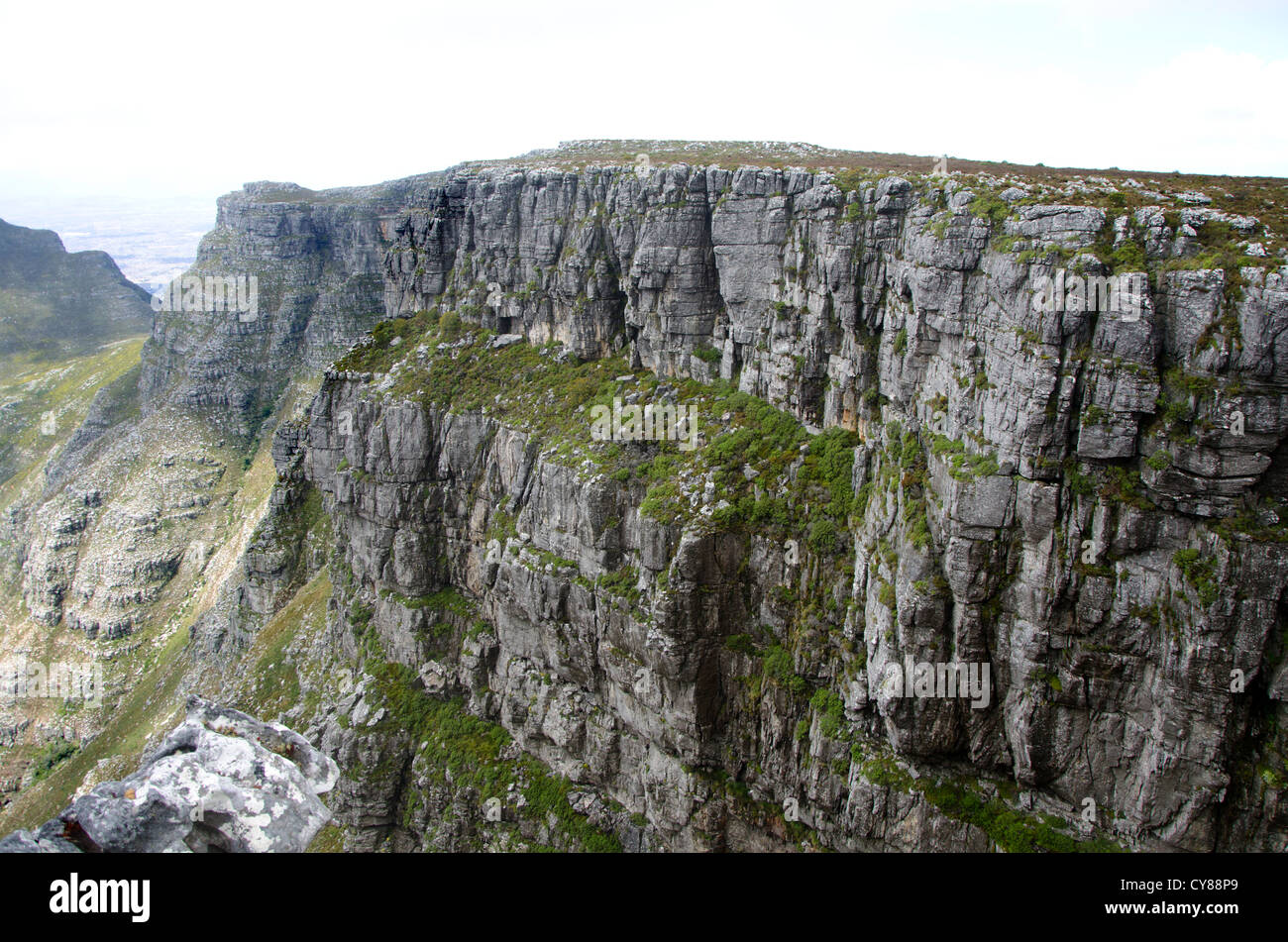 Blick vom Table Mountain National Park, Kapstadt, Südafrika. Stockfoto