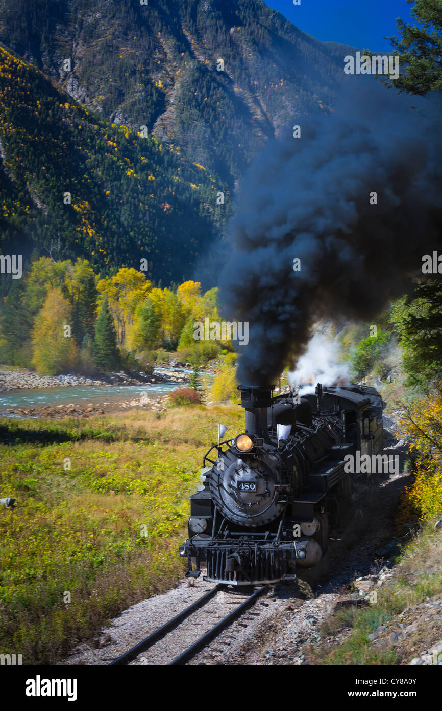 Durango-Silverton Narrow Gauge Railroad Stockfoto