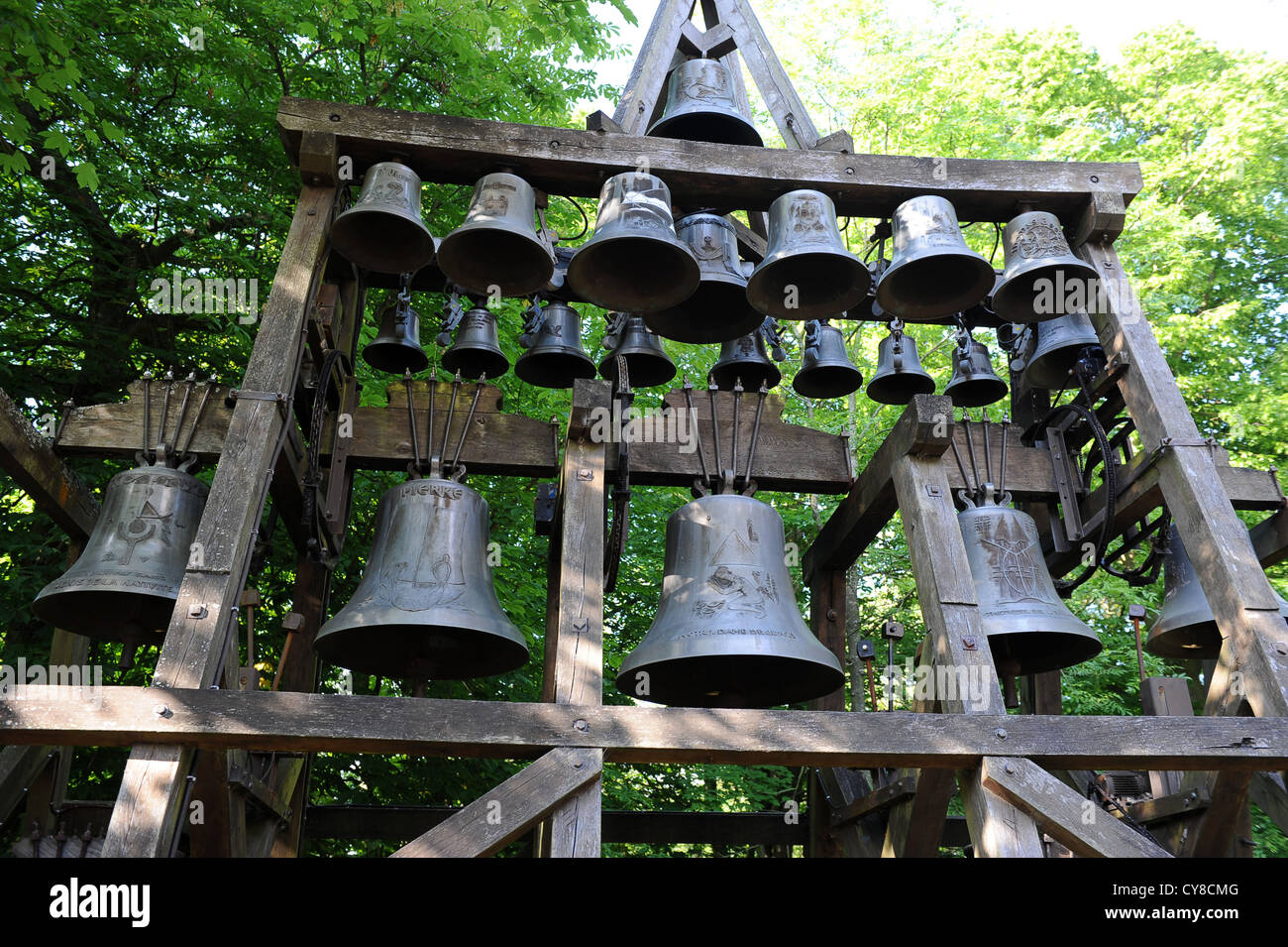 Honfleur Normandie Frankreich die Glocken von Notre Dame de Grace Chapel Stockfoto