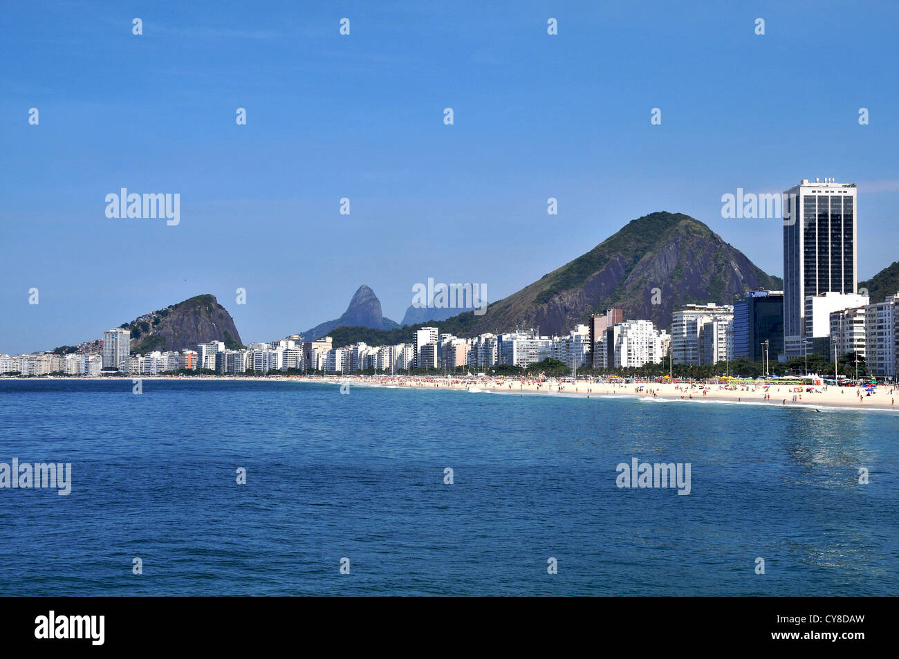 Copacabana Strand Rio De Janeiro Brasilien Stockfoto