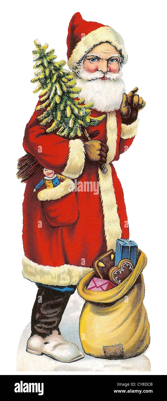 Santa Claus mit Lebkuchen Stockfoto