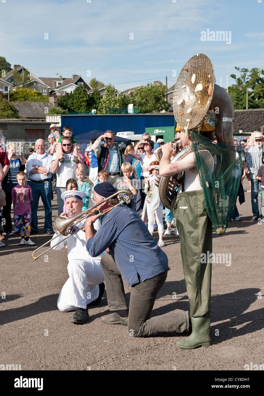 Musikalische Unterhalter bei Tall Ship Race event, Waterford, Irland Stockfoto