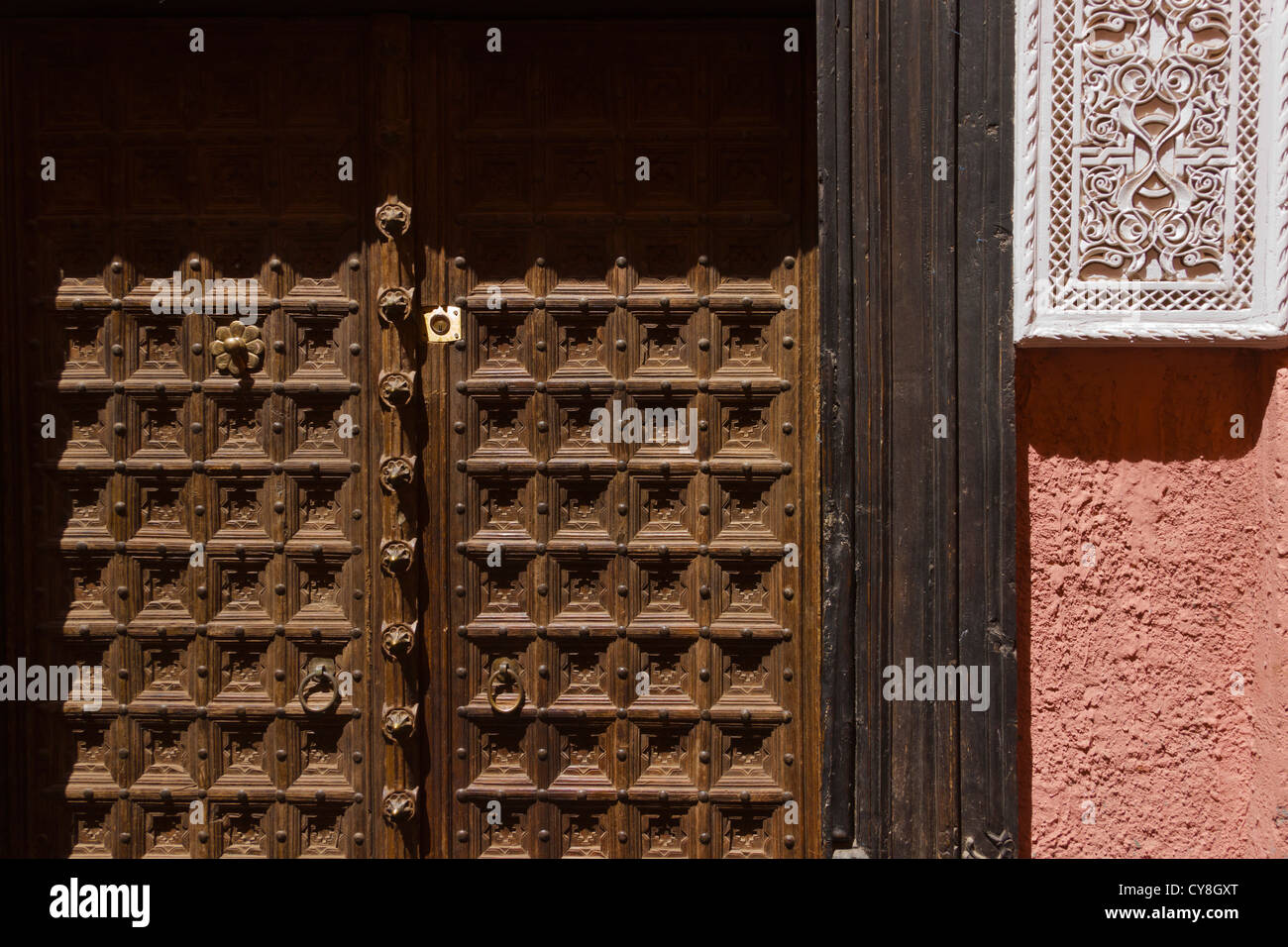 Architektur in der alten Medina, Marrakesch, Marokko Stockfoto