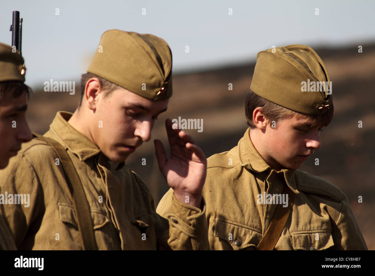 junge Soldaten Stockfoto
