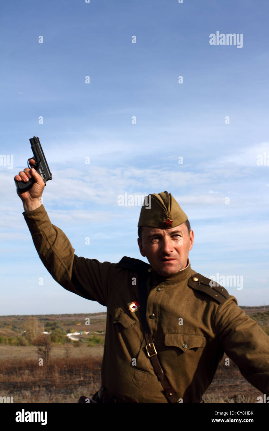 Kapitän - Zampolit - Mitglied der 'Frontier' Stockfoto