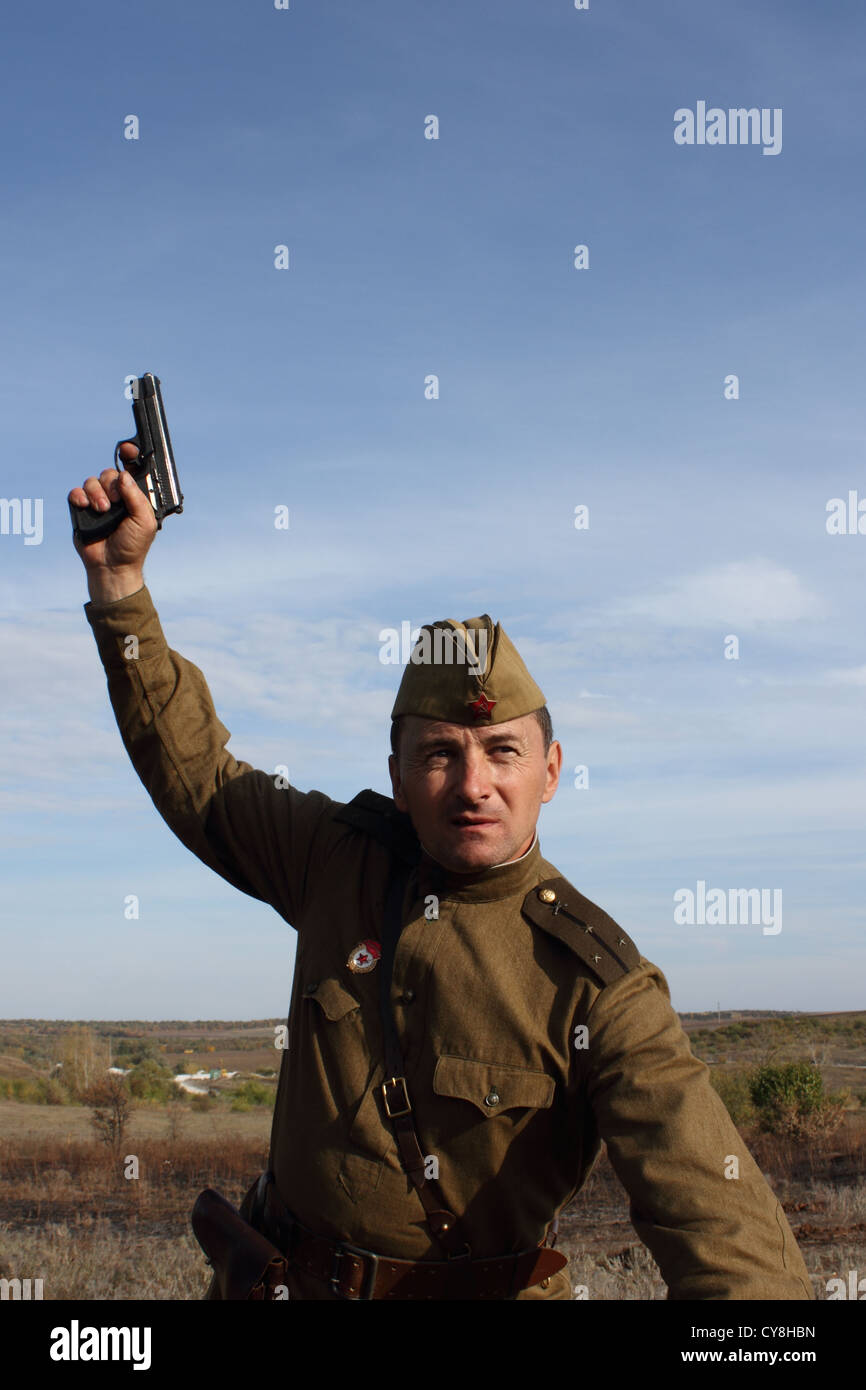 Kapitän - Zampolit - Mitglied der 'Frontier' Stockfoto