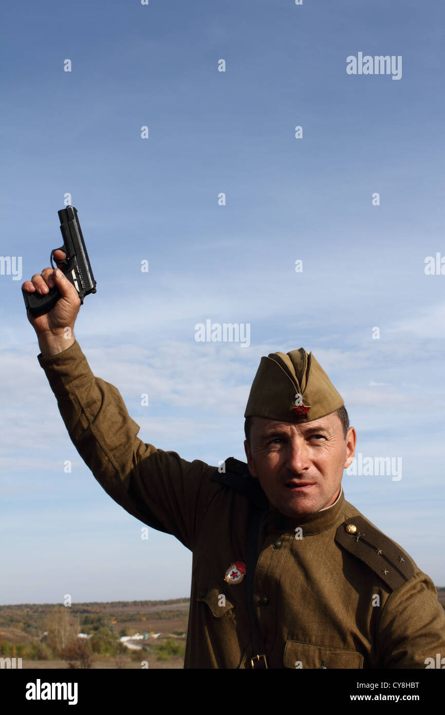 Kapitän - Zampolit - Mitglied der 'Frontier' Stockfoto