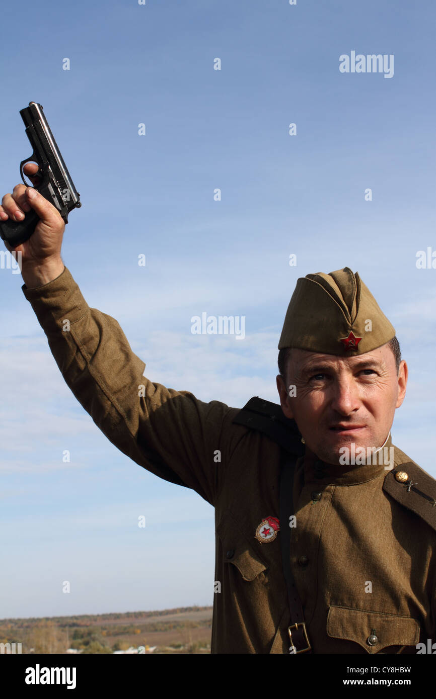 Kapitän - Zampolit - Mitglied der 'Frontier' Stockfoto