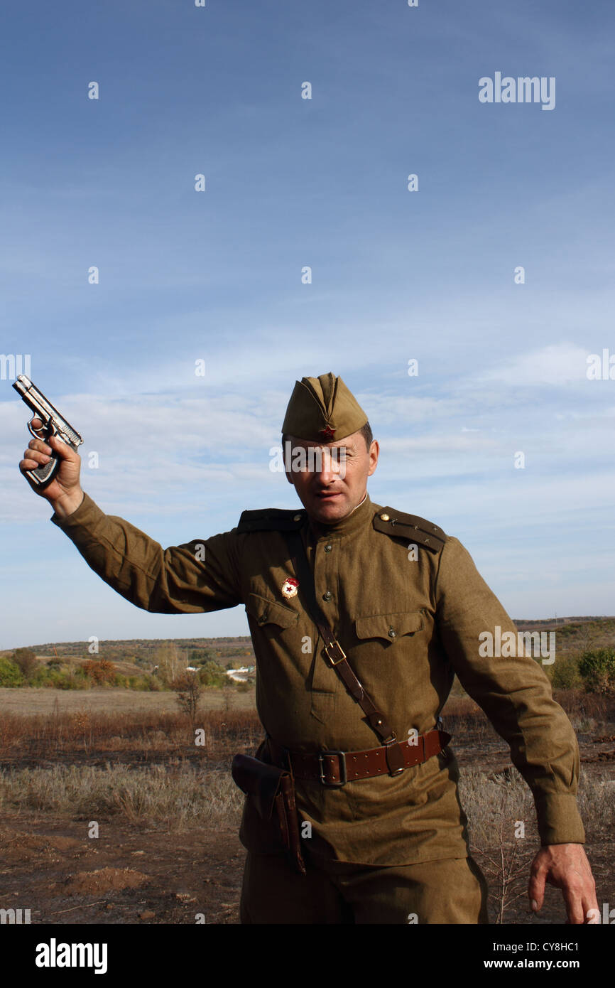Kapitän - Zampolit - Mitglied der 'Frontier' Stockfoto