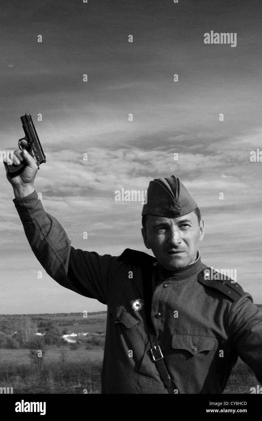 Kapitän - Zampolit - Mitglied der 'Frontier' Stockfoto