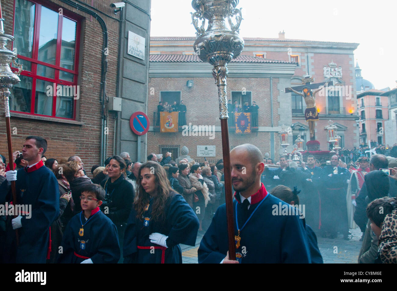 Hellebardier ist Christus Prozession. Madrid, Spanien. Stockfoto